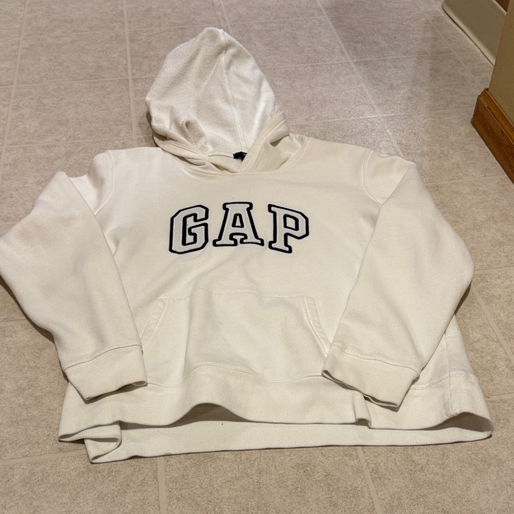 GAP Cream Hoodie with Logo